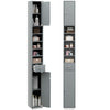 Bathroom Tall Cabinet Slim Freestanding Storage Organizer Cupboard With 2 Doors