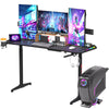 XL Large Gaming Desk Office PC Computer Desk Table RGB Lights Controller Stand