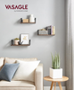 VASAGLE Set of 3 Floating Wall Shelves for Jewelry, Photo Frames 1-3-530