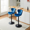 2x 360° Swivel Bar Stools Velvet Gas Lift Chairs Kitchen Pub Chair