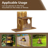 Carbonized Wood Squirrel Feeder Picnic Table Food Feeder Station Outside House