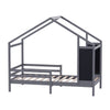 Kid House Bed Frame Single Bed Solid Wood House Shape Toddler Child Floor Frame