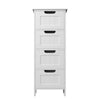 Bathroom Cabinet Storage 4 Drawer Free Standing Cupboard Furniture Unit White