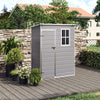5ftx3ft Garden Tool Shed Plastic Bike Bin Store House Pent Roof Outdoor Shed