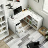 Desk With Shelves And Drawers, L-shaped Desk, L-shaped Corner Desk, Large