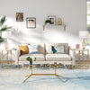 Tribesigns Modern Round End Table, Faux Marble Sofa Side Table, Coffee Table