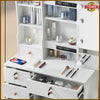 Dressing Table Makeup Desk With Slid Mirror 6 Drawers Stool Vanity Set Bedroom