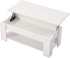 Lift Up Top Coffee Tables with Hidden Storage and Shelf Modern Rectangle Sofa