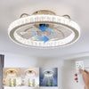 Crystal LED Ceiling Fan Lights Living Room Chandelier Lamp with Remote Lhpjwsdjm
