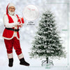 COSTWAY 6 FT Pre-lit Artificial Christmas Tree Snow-flocked Xmas Tree