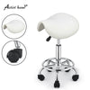 Saddle Rolling Salon Stool Hydraulic Lift Swivel Barber Tattoo Chair White Black
