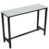 120cm Long Marble Bar Table Counter Height Pub Bar Cafe Breakfast Dining Table