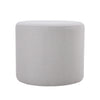 Round Sofa Side Tea Table & Linen Ottoman Footstool Under Desk Chair Living Room