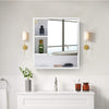 Bathroom Mirror Cabinet Wall Mounted Storage with Shelf 55*15*60cm White