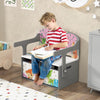3-in-1 Kids Convertible Activity Bench Kids Table Chair Set Toddlers Toy Storage