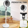 9" Air Circulator Fan 3 Speed 90° Oscillation Pedestal Fan For Home Office Use