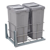 Pull out Kitchen Bin, 21L+21L Built-In Cupboard Bins for Kitchen, Under Sink Bin