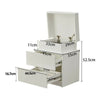 Bedside Table Cabinet 2 Drawers LED High Gloss Front Nightstand Storage Unit