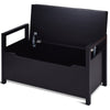 Wood Shoe Changing Bench 2 in 1 Entryway Shoe Storage Bench Flip-up Padded Seat