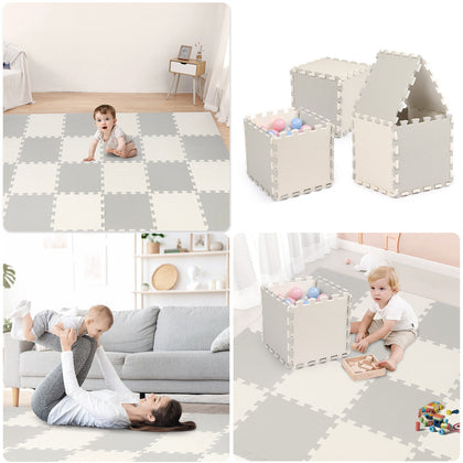 26 Pcs Baby Play Mats Soft EVA Foam Floor Carpet Crawling Free Splicing Kid Gift