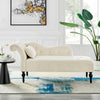 Chaise Lounge Elegant Colourful Velvet Reader's Bedroom Lounge Sofa w/ Wood Legs