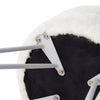 Shaggy Fluffy Stool Footstool Vanity Dining Chair Piano Seat with Iron Wire Legs