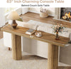 63-Inch Farmhouse Extra Long Console Table, Wooden Rectangular Foyer Sofa Table