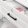 White Dressing Table With Led Lights Drawers Mirror Vanity Cabinet Make Up Desk