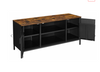 Metal TV Stand Vintage Industrial Media Cabinet UnitRustic Storage Unit 40-3-544