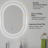 kleankin Bathroom Mirror with LED Lights, Dimmable Makeup Mirror 47-2-80