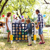 3.5FT Tall Indoor & Outdoor Game Set with 42 Jumbo Rings White