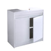 White Bathroom Sink Cabinet Under Basin Unit Cupboard 2 Door Storage High Gloss