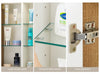 LED Bathroom Cabinet Wall Mounted Mirror Glass Shelf Storage Cupboard