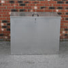 Large Feed Bins Storage 64L Galvanised Metal Waterproof Outdoor 2 Compartments