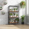 Costway 4-Tier Bookshelf Open-Back Storage Shelf Display Rack Shelving Unit