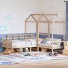 Day Bed and Set with Roof 90x200 Solid Wood Pine U5V0