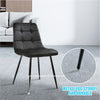 Set of 4 Dining Chairs High Back Velvet Kitchen Chair Modern Wood Legs Home