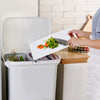 Plastic Flip Top Bin Waste 42L Rubbish Dust Bins Home Kitchen Office on Wheels