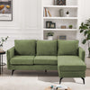 Modern L-Shaped Corner Sofa 3 Seater Lounge Armchair Couch Padded Sleeper Chaise