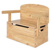 3-in-1 Kids Convertible Bench Wood Activity Chair Set Toy Storage Box