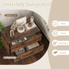 Modern Storage Cabinet Entryway Office Stackable Storage Organizer-Coffee
