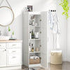 4-Tier Freestanding Floor Cabinet with Door-White