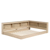 Wooden Storage Bed Frame With Slats and Shelves 4ft6 Double for Kids, Teenagers