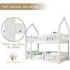 Kids Bunk Beds Wooden Single Size Bed Treehouse Bed Pine Wood Bed Frame White