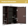 Bathroom Multipurpose Medicine Cabinet-Brown