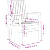 3 Piece Garden Dining Set Solid Wood Teak