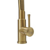 Brush Gold Monobloc Kitchen Sink Mixer Tap with Pull Out Hose Spray Single Lever