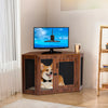 Wooden Indoor Corner Dog Crate Kennel Pet Furniture End Table Dog Cage House UK