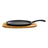 Cast Iron Griddle Frying Pan Grill Non-stick Skillet Cooking Fry Steak with Tray