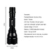 Tactical 8000LM Flashlight Lamp Hunting Air Rifle Torch Scope Mount Green Light